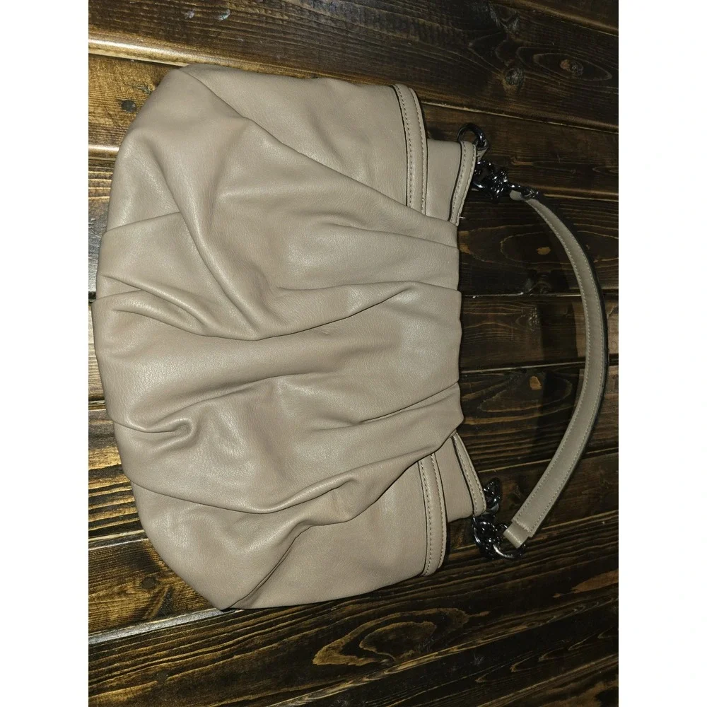Simply Vera Wang‎ Purse Alicia Pleated Hobo Faux Leather Handbag Contemporary